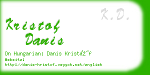 kristof danis business card